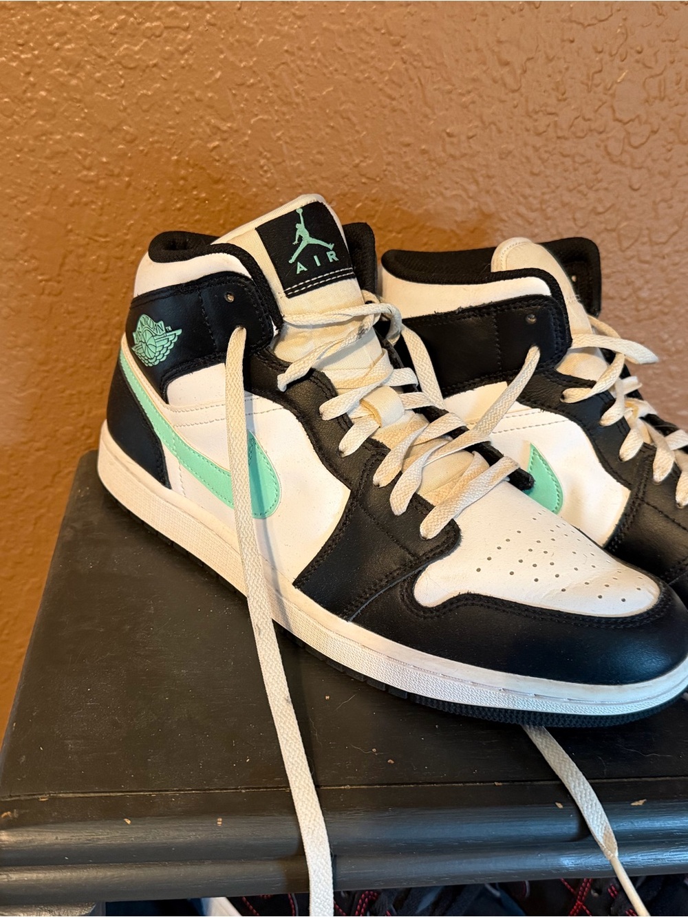 Jordan Mid-Top Women's Sneakers in Black, White & Mint